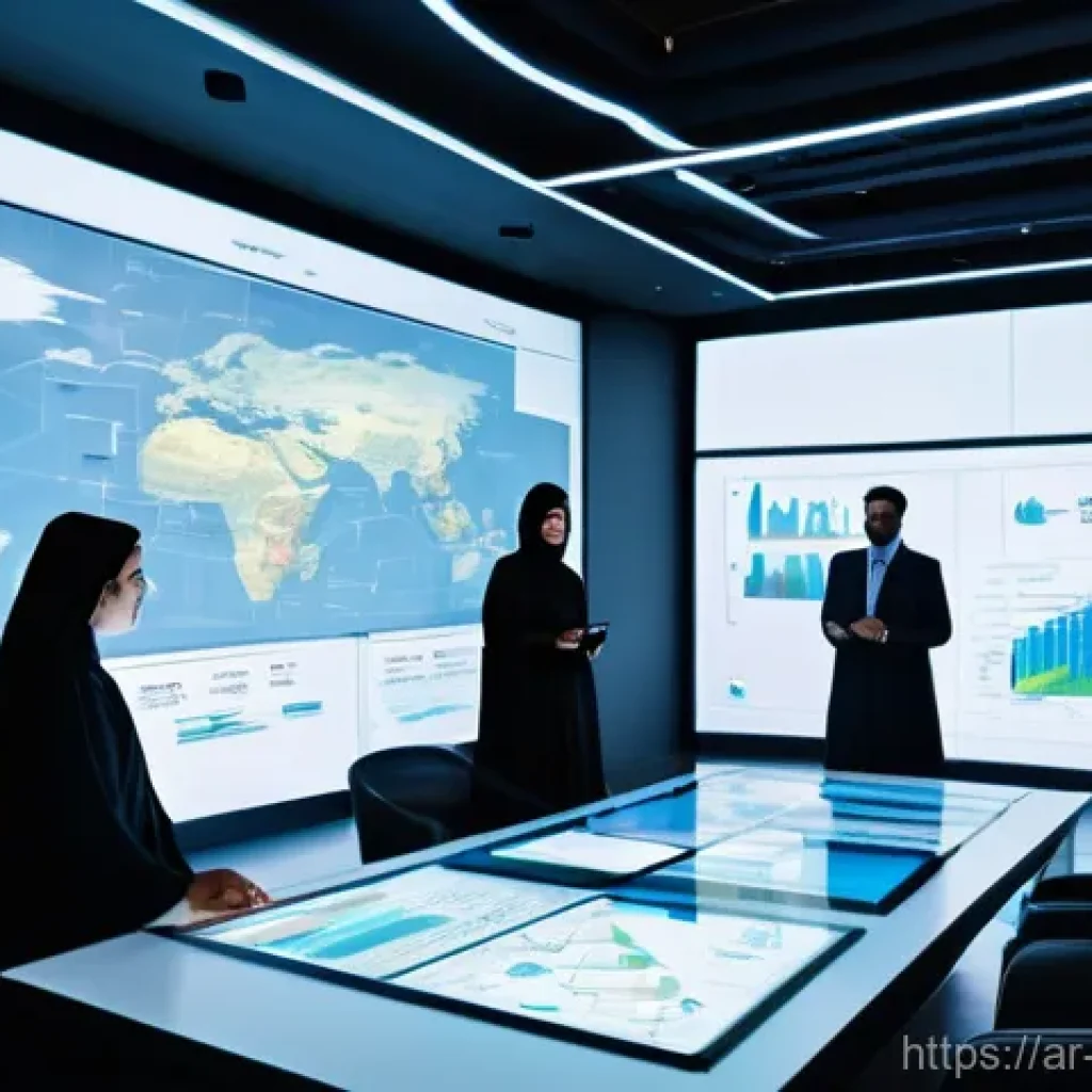 정책분석사와 데이터 기반 연구 사례 - **Prompt 1: Collaborative Data-Driven Policy Making in a Modern Arab Setting**
"A wide shot of a...
