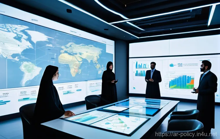 정책분석사와 데이터 기반 연구 사례 - **Prompt 1: Collaborative Data-Driven Policy Making in a Modern Arab Setting**
"A wide shot of a...