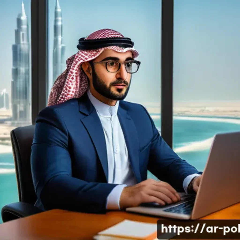 정책분석사 인터뷰 성공을 위한 준비 - A professional Middle Eastern man in his early 30s wearing a tailored business suit and glasses, sit...